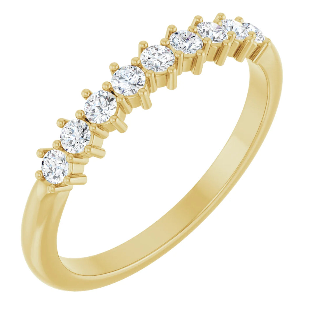 14K 9-Stone Diamond Anniversary Band