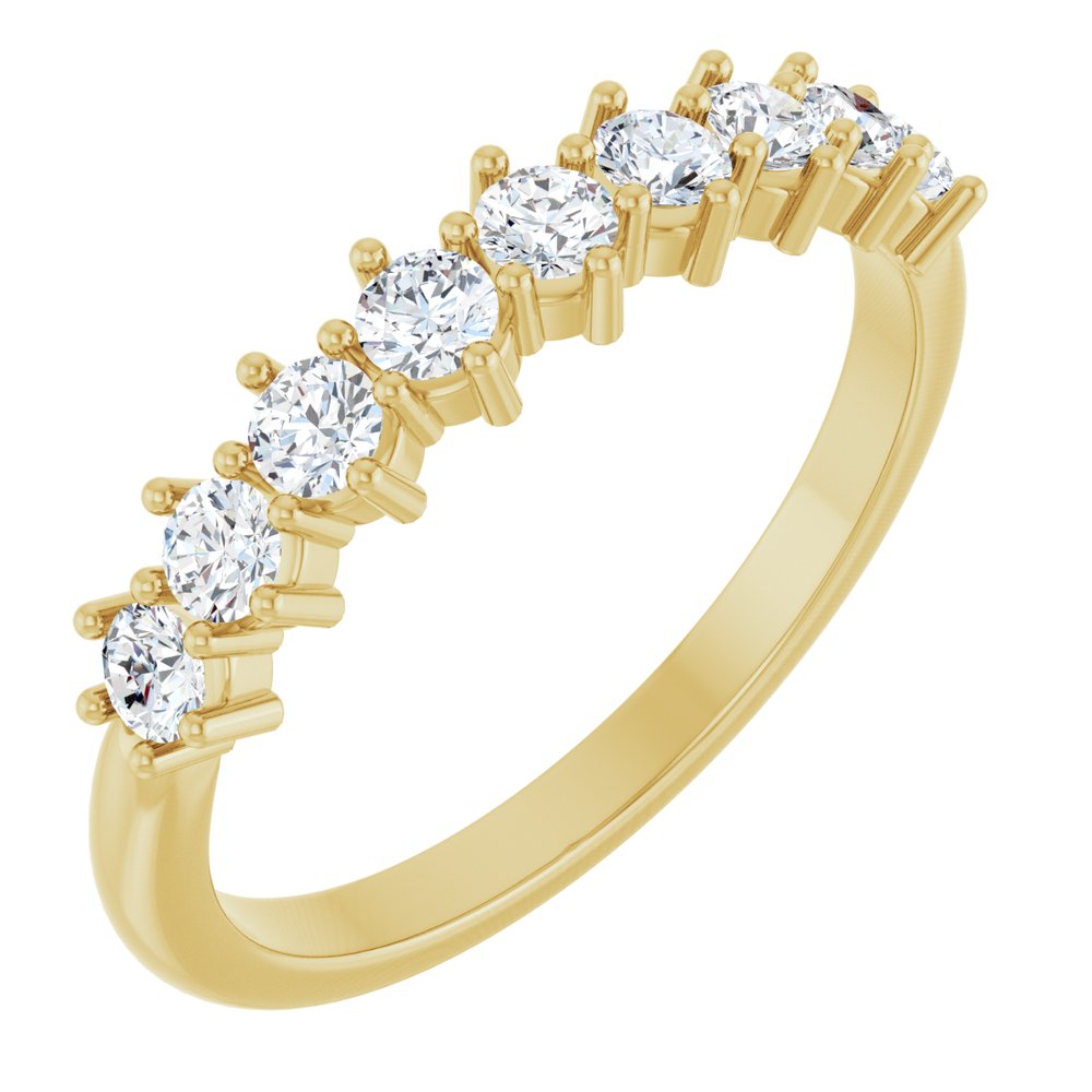 14K 9-Stone Diamond Anniversary Band