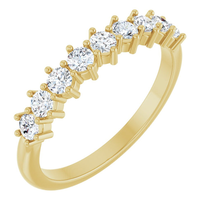 14K 9-Stone Diamond Anniversary Band