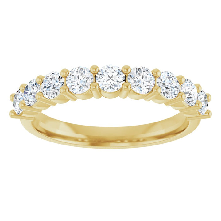 14K 9/10 CTW Lab Grown Diamond Anniversary Band