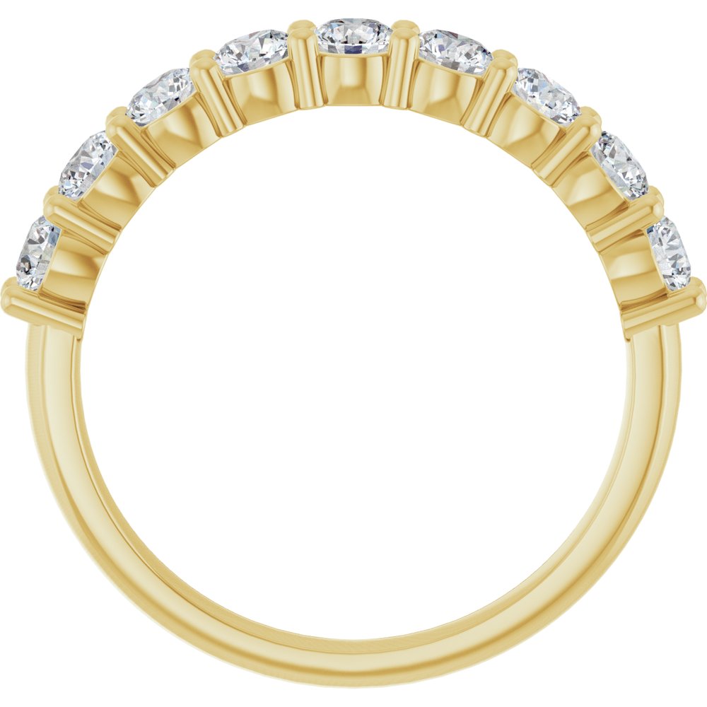 14K 9/10 CTW Lab Grown Diamond Anniversary Band