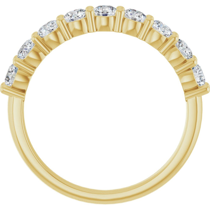 14K 9/10 CTW Lab Grown Diamond Anniversary Band