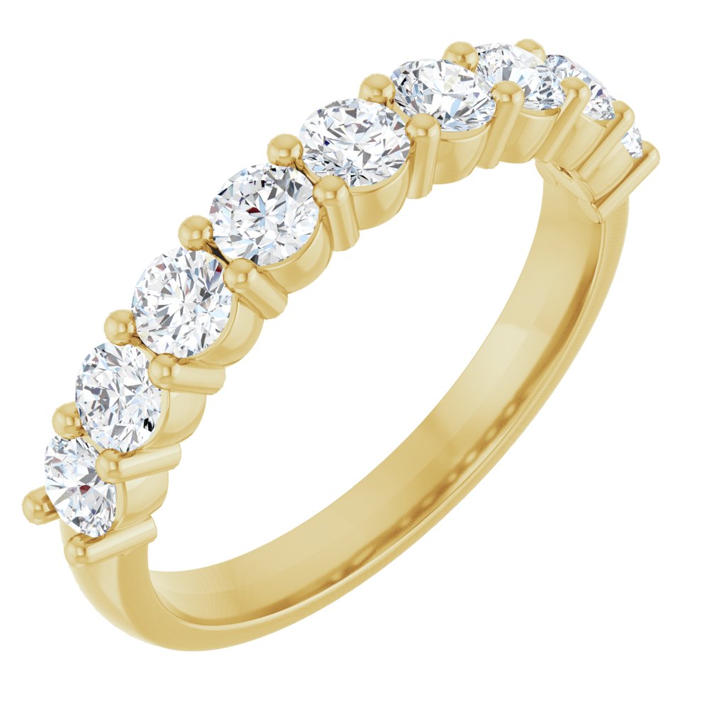 14K 9/10 CTW Lab Grown Diamond Anniversary Band