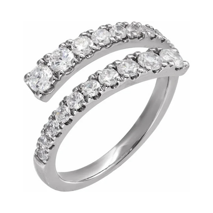 14K 9/10 CTW Lab Grown Diamond Bypass Ring