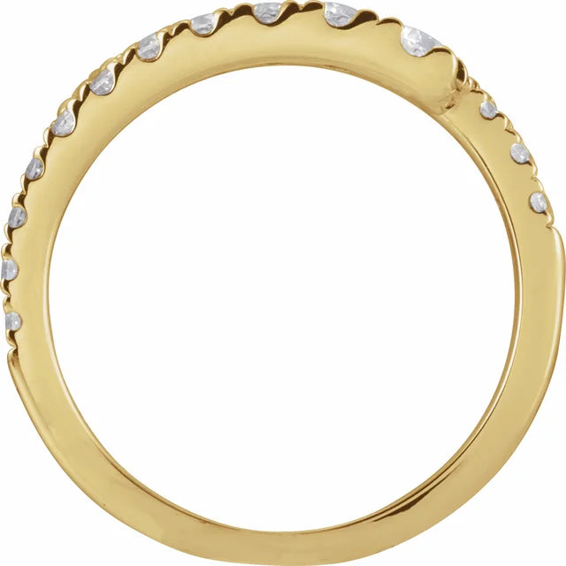 14K 9/10 CTW Lab Grown Diamond Bypass Ring