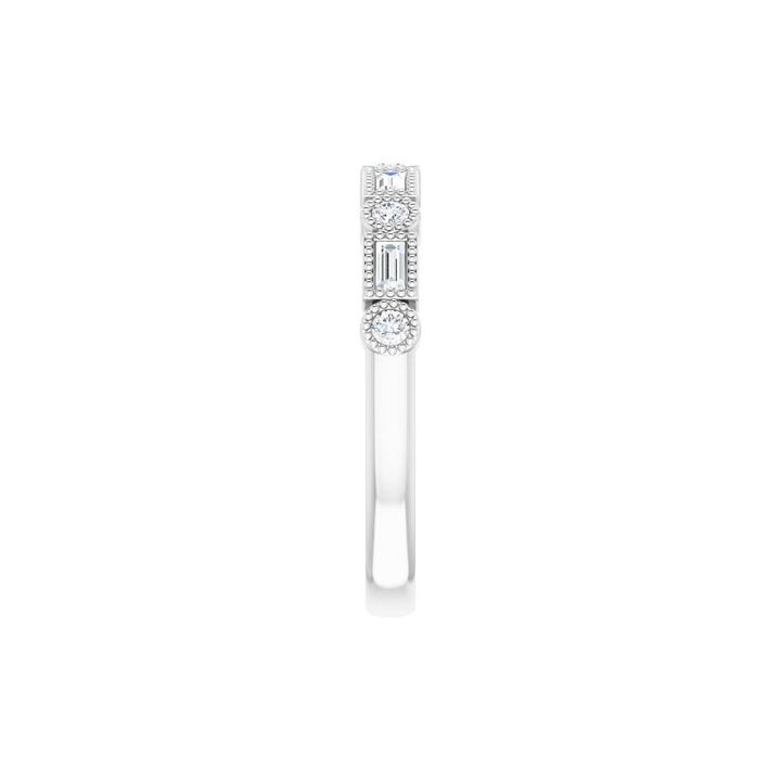 14K Alternating Diamond Bezel Anniversary Band