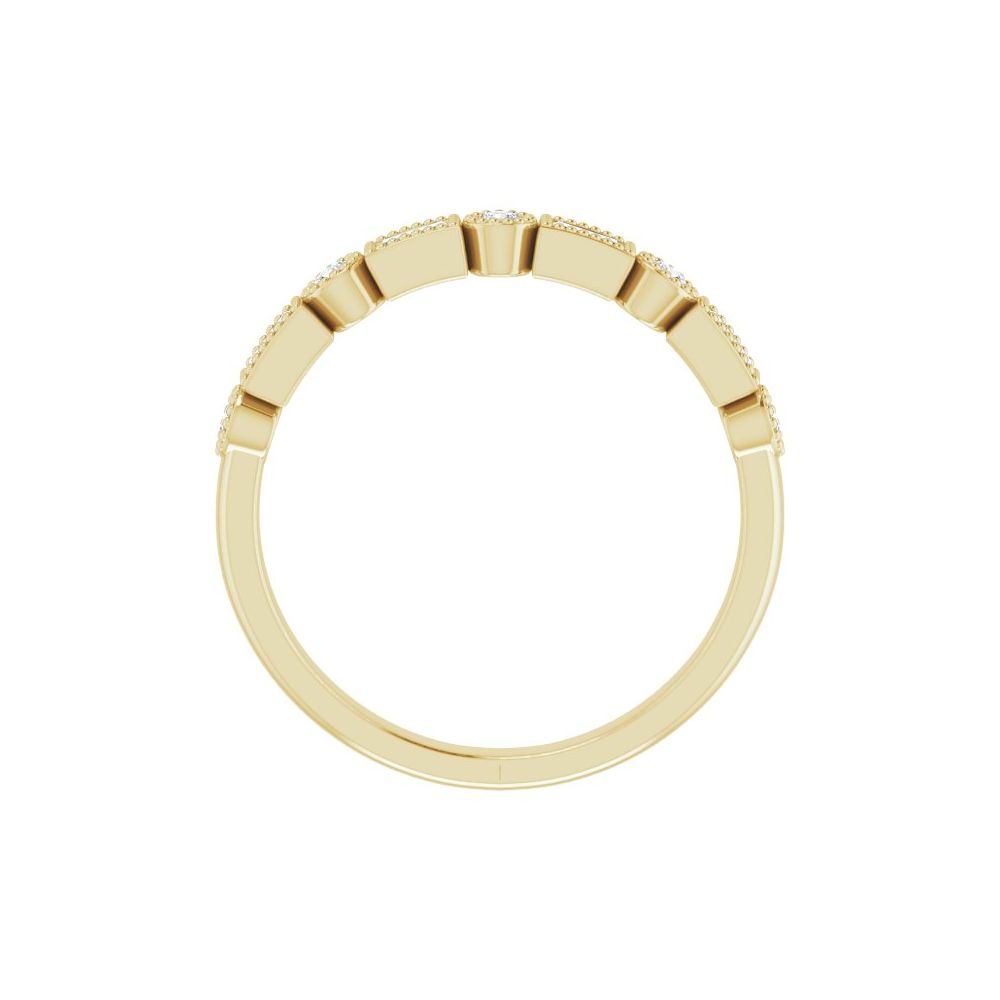 14K Alternating Diamond Bezel Anniversary Band
