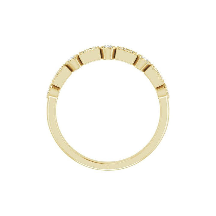 14K Alternating Diamond Bezel Anniversary Band