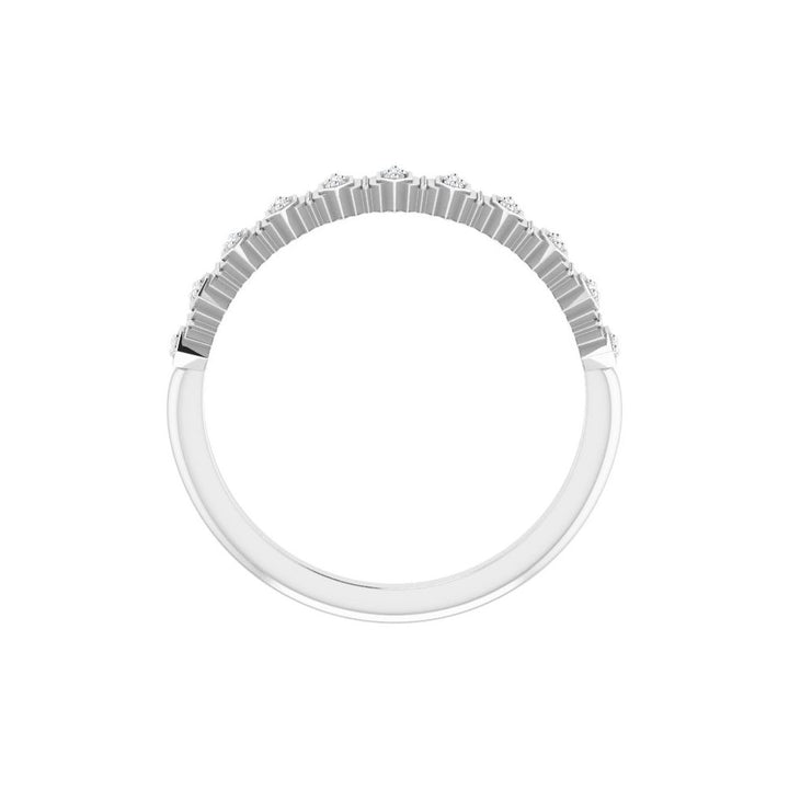 14K Art Deco Diamond Anniversary Band