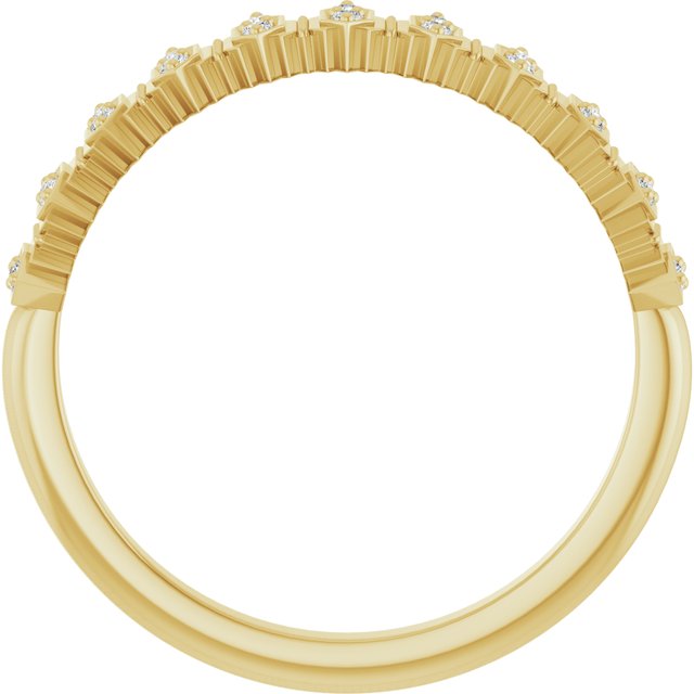 14K Art Deco Diamond Anniversary Band