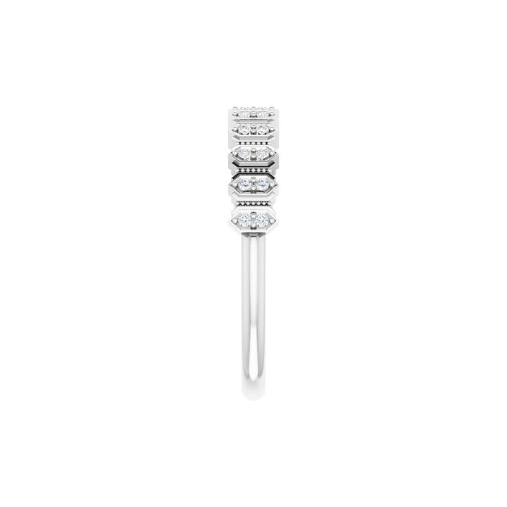 14K Art Deco Diamond Anniversary Band