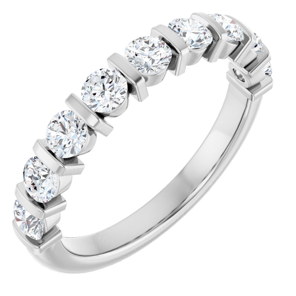 14K Bar-Set Diamond Anniversary Band