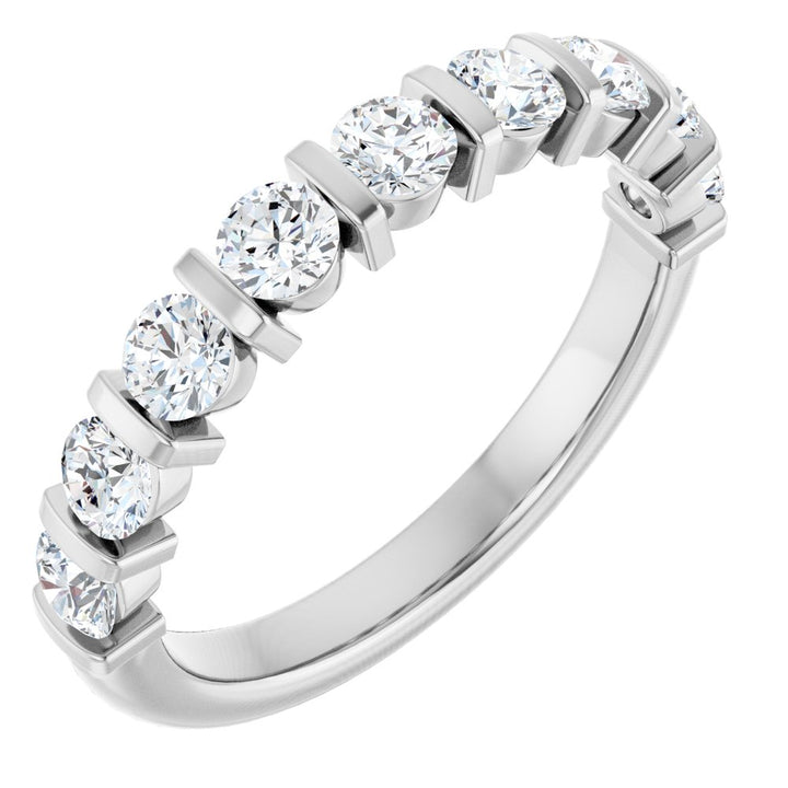 14K Bar-Set Diamond Anniversary Band