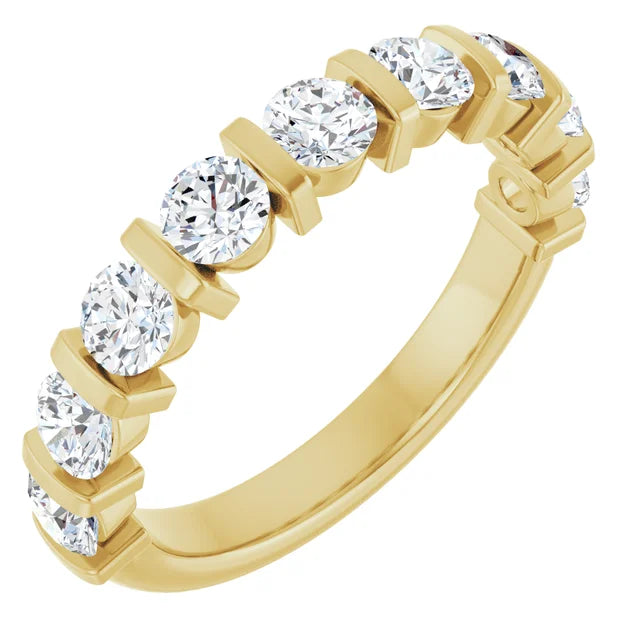 14K Bar-Set Diamond Anniversary Band