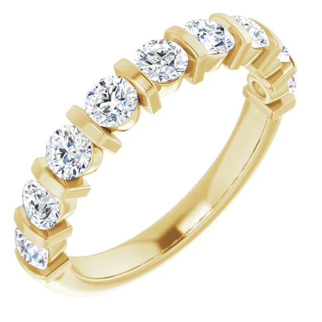14K Bar-Set Diamond Anniversary Band