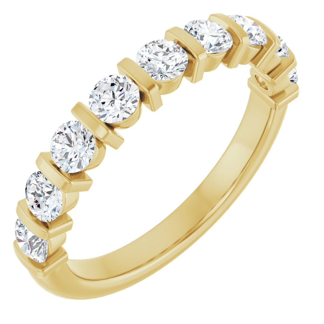 14K Bar-Set Diamond Anniversary Band