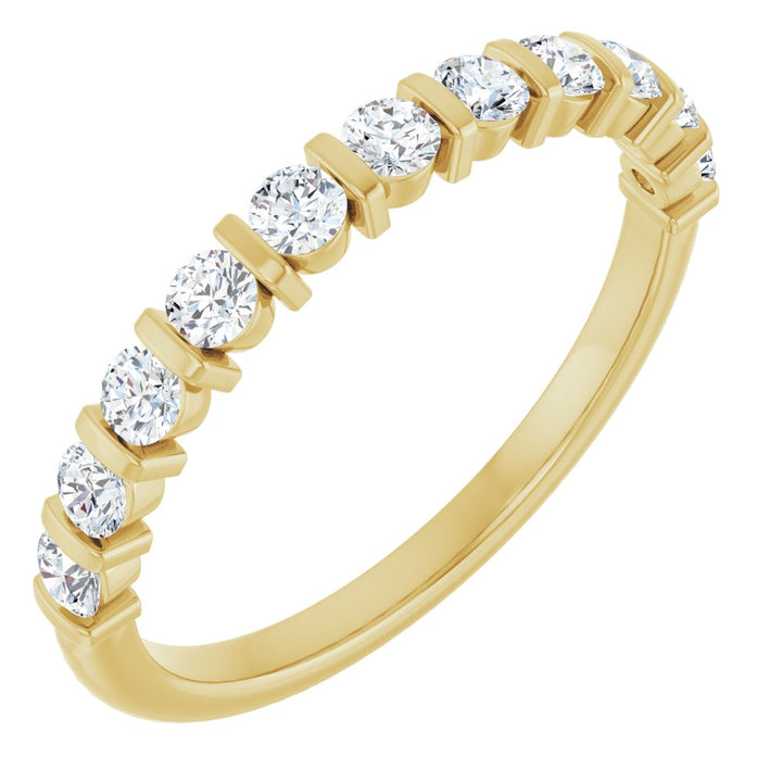 14K Bar-Set Diamond Anniversary Band