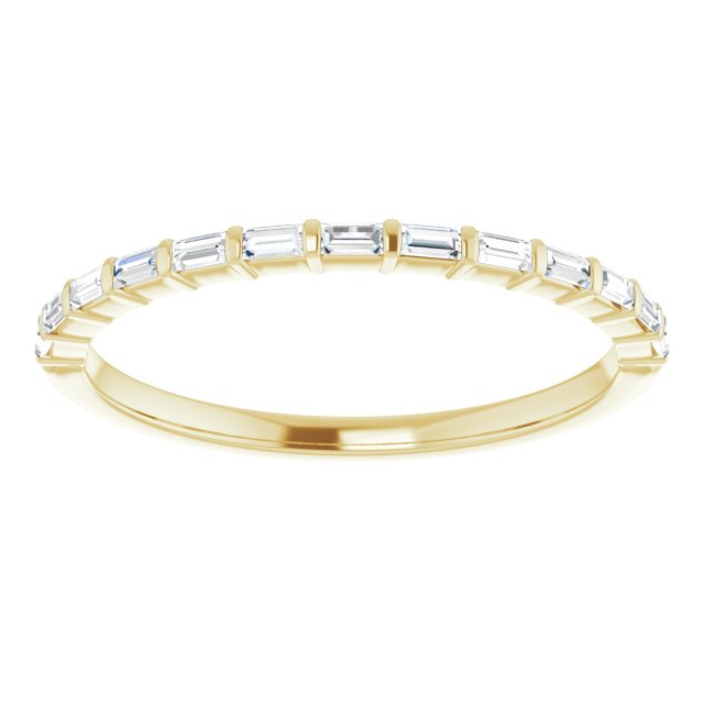 14K Bar-Set Straight Baguette Diamond Anniversary Band