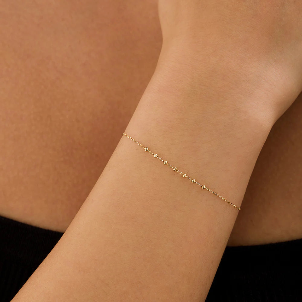 14K Beaded Bracelet