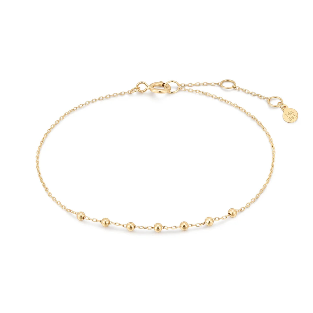 14K Beaded Bracelet
