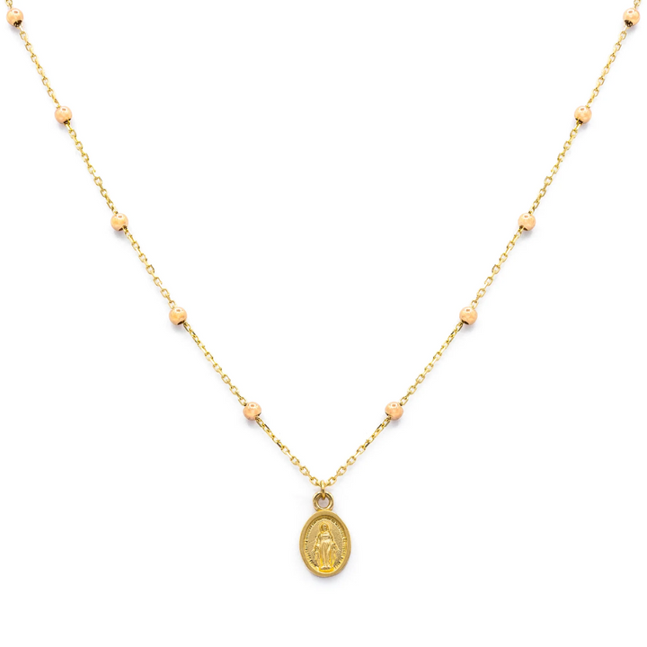 14K Beaded Miraculous Necklace-Embark Fine Jewelry