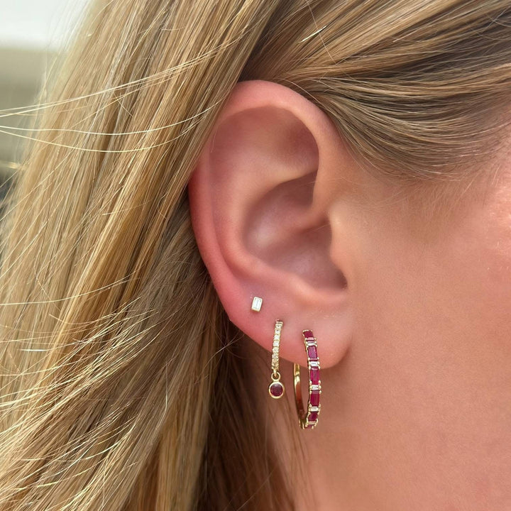14K Bezel Baguette Stud-Embark Fine Jewelry