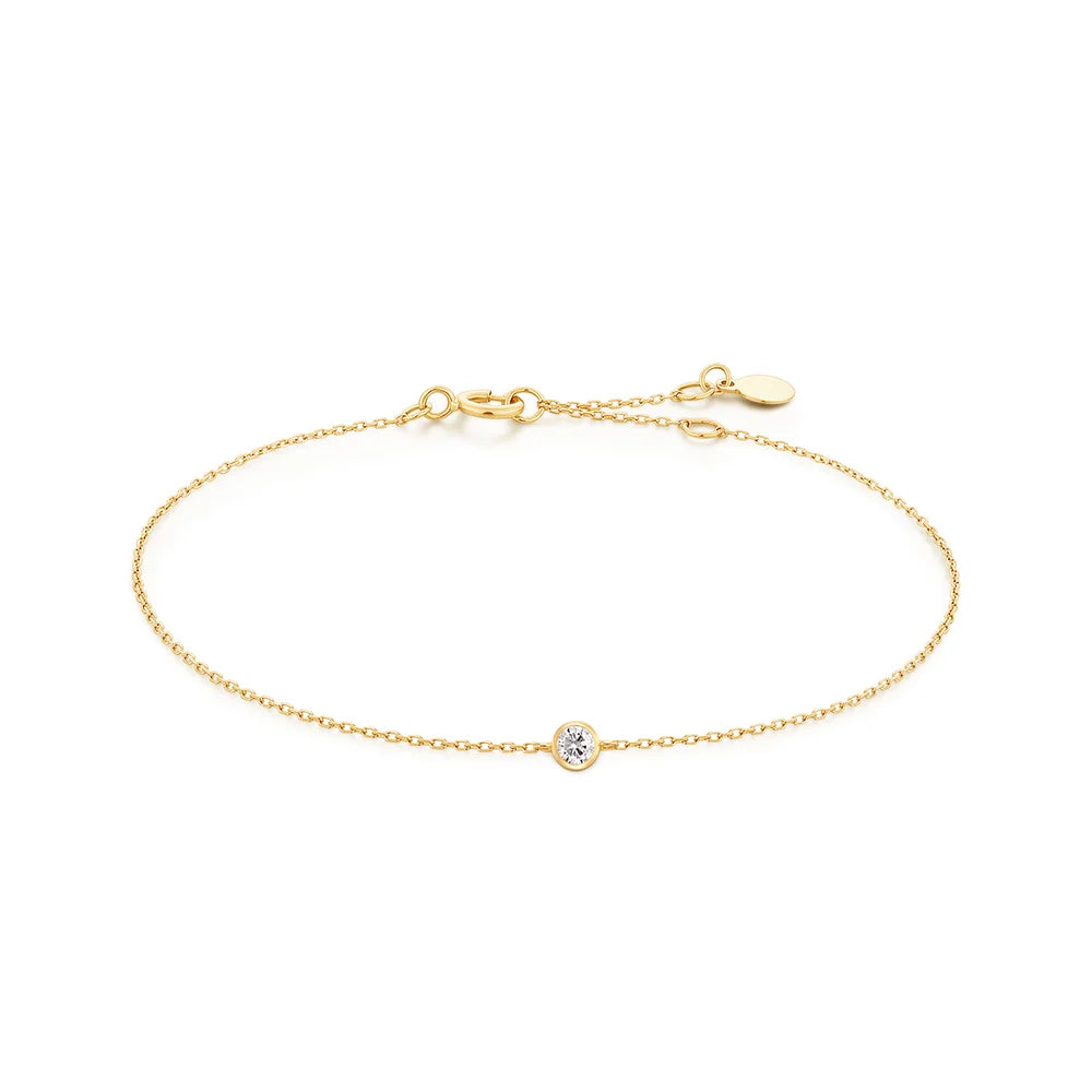14K Bezel Diamond Bracelet