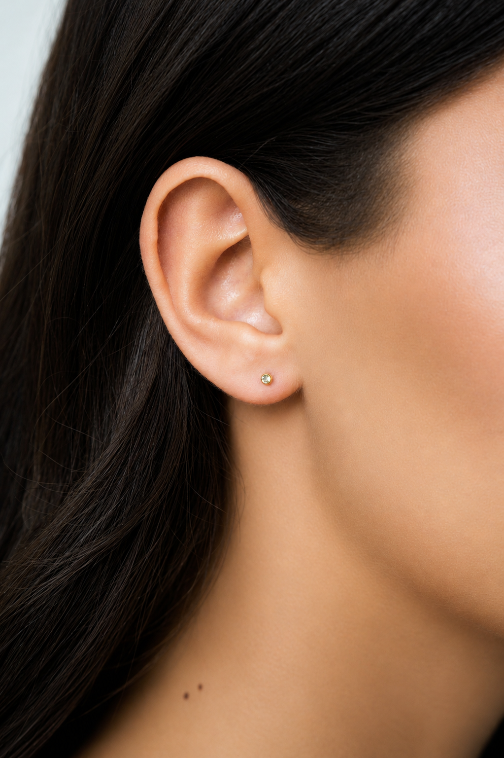 14K Bezel Diamond Flat Back Stud-Embark Fine Jewelry