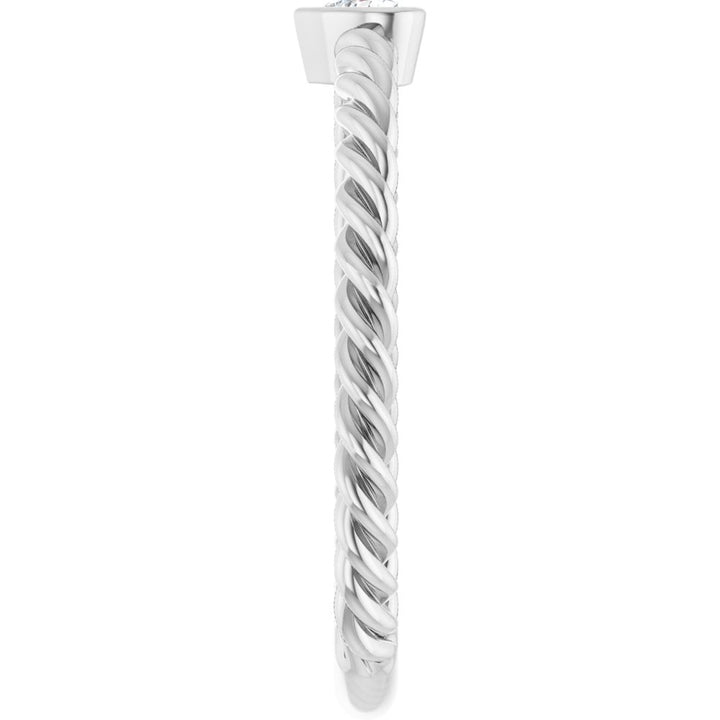 14K Bezel Diamond Rope Ring