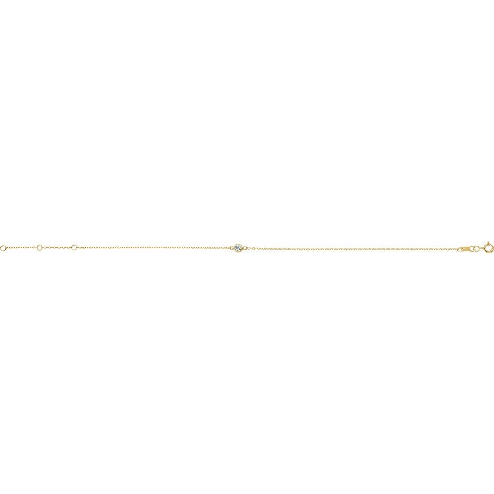 14K Bezel Diamond Solitaire Bracelet