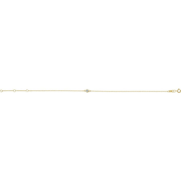 14K Bezel Diamond Solitaire Bracelet
