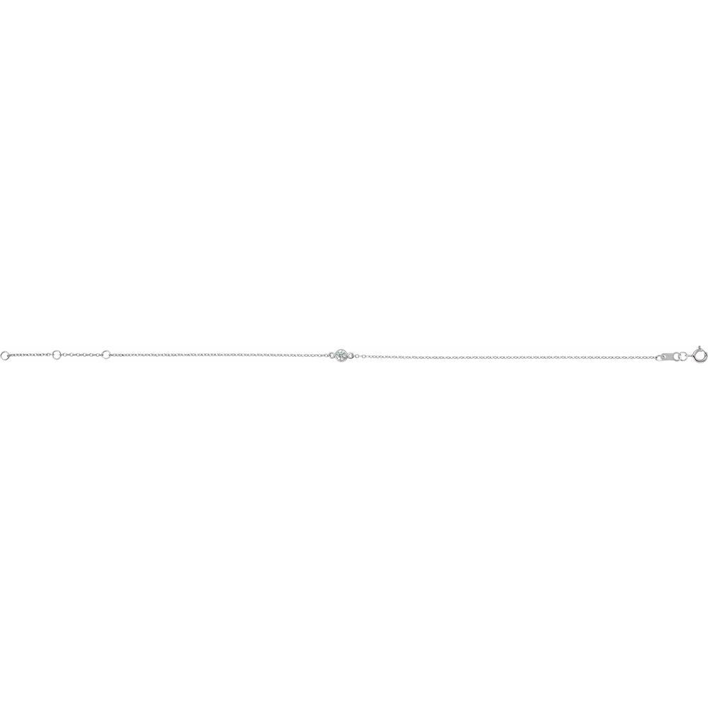 14K Bezel Diamond Solitaire Bracelet
