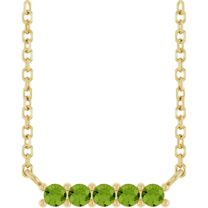 14K Birthstone Bar Necklace