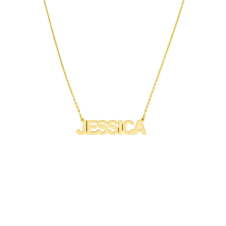 14K Block Nameplate Necklace-Embark Fine Jewelry