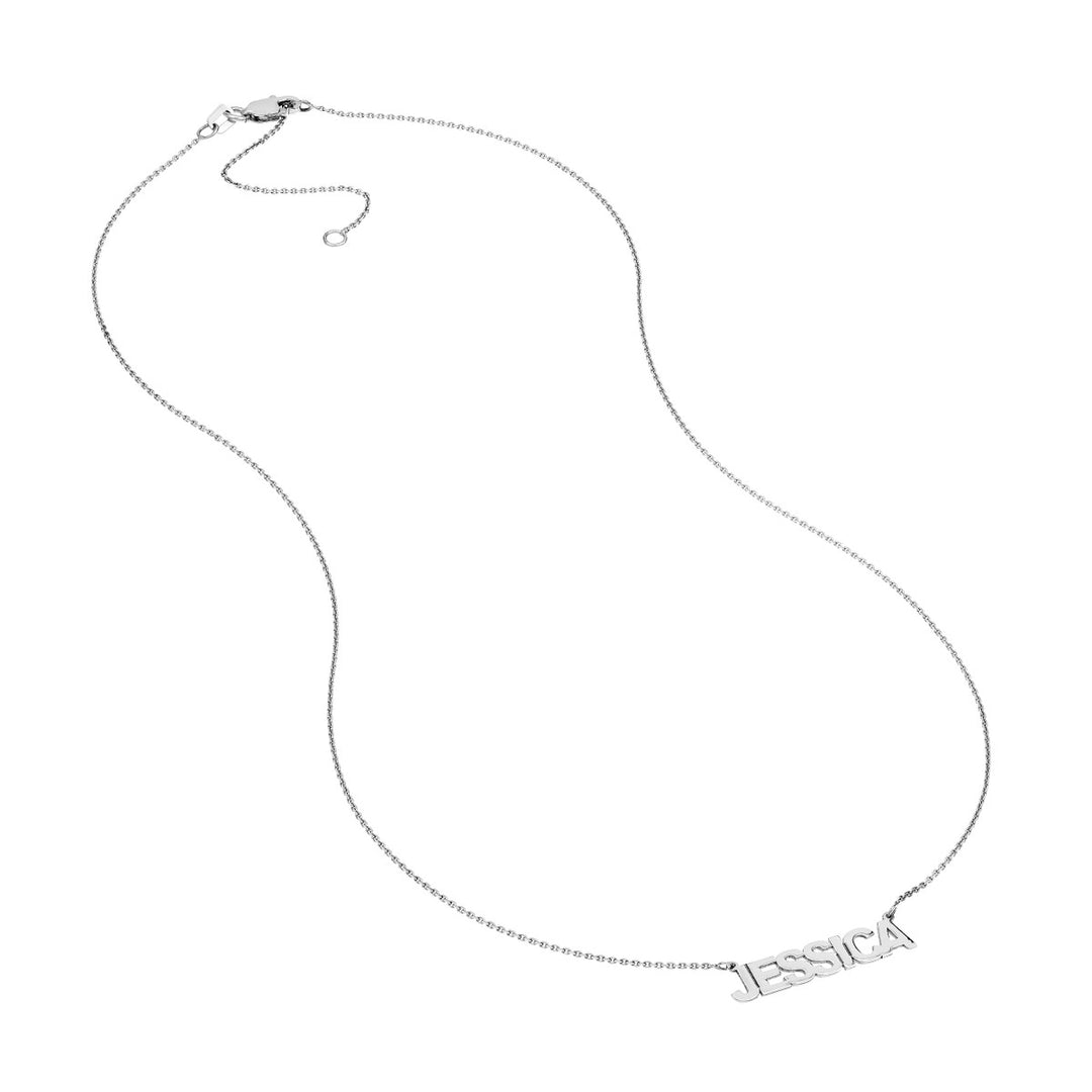 14K Block Nameplate Necklace-Embark Fine Jewelry