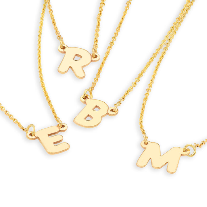 14K Bubble Nameplate Necklace