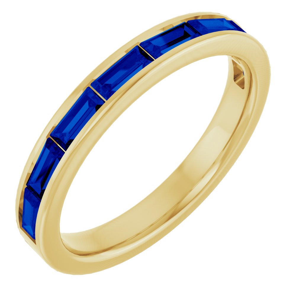 14K Channel-Set Gemstone Stack Ring