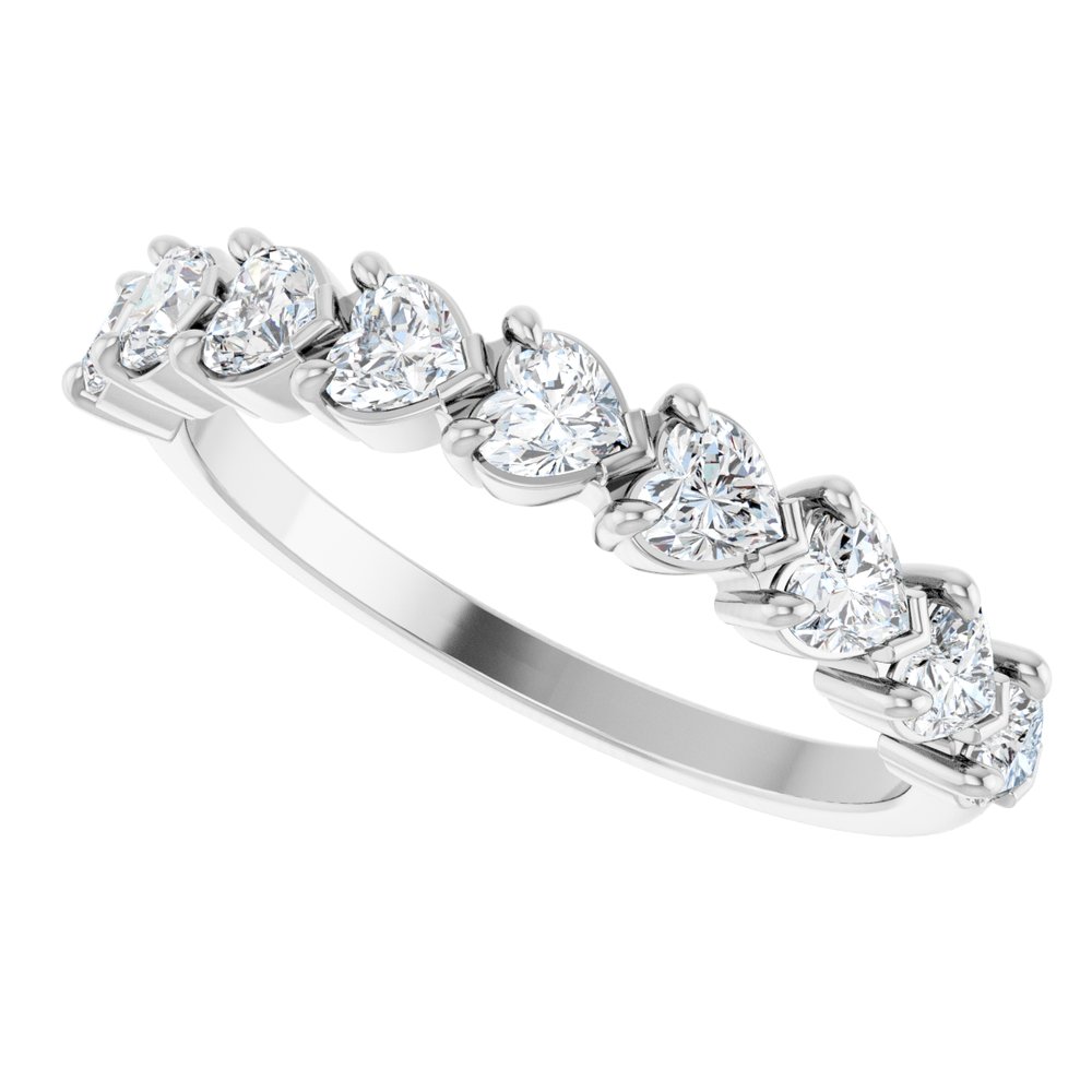 14K Chasing Diamond Hearts Anniversary Band