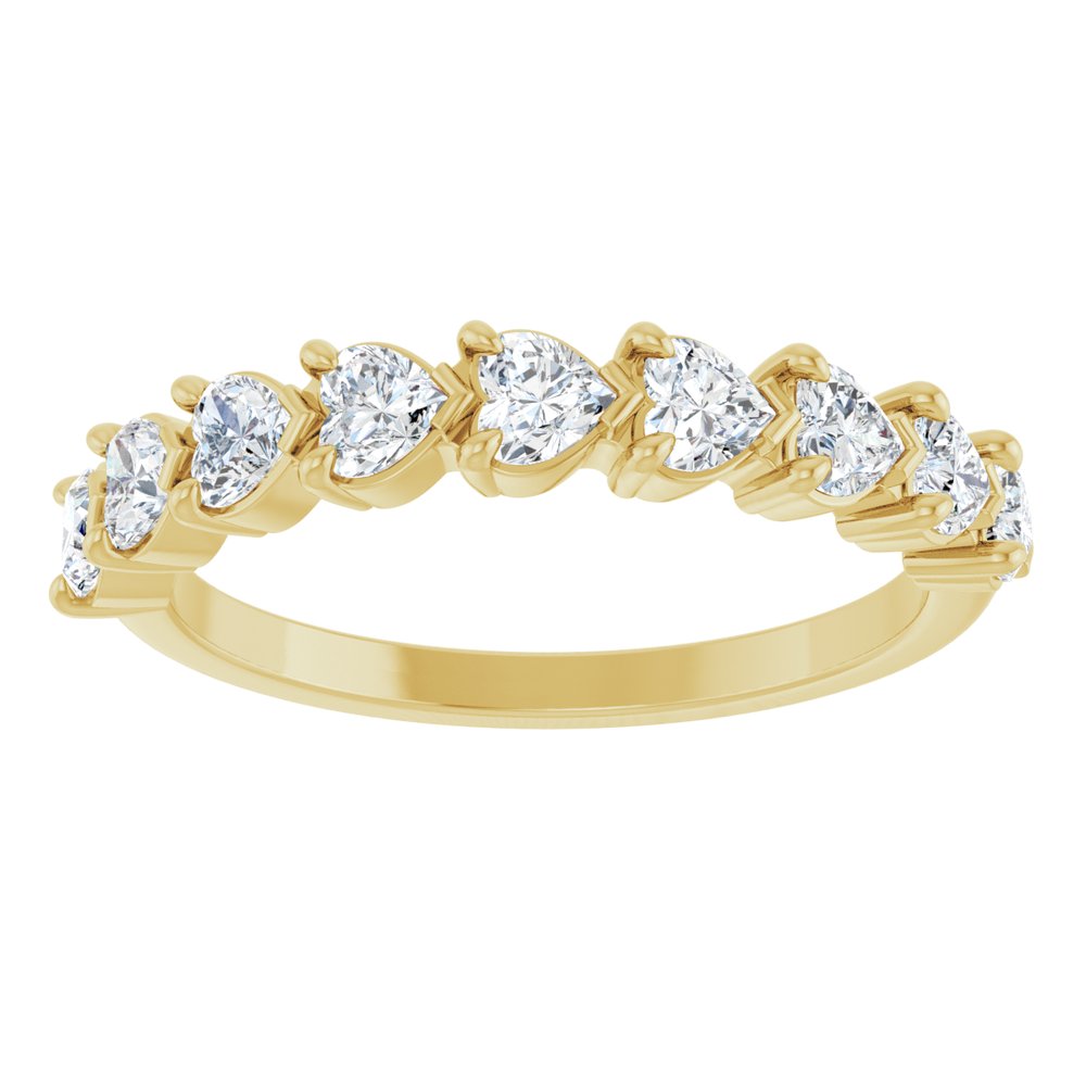 14K Chasing Diamond Hearts Anniversary Band