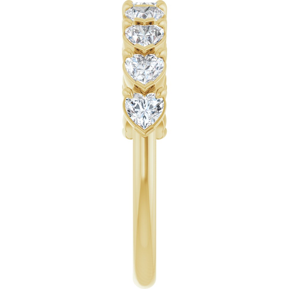 14K Chasing Diamond Hearts Anniversary Band