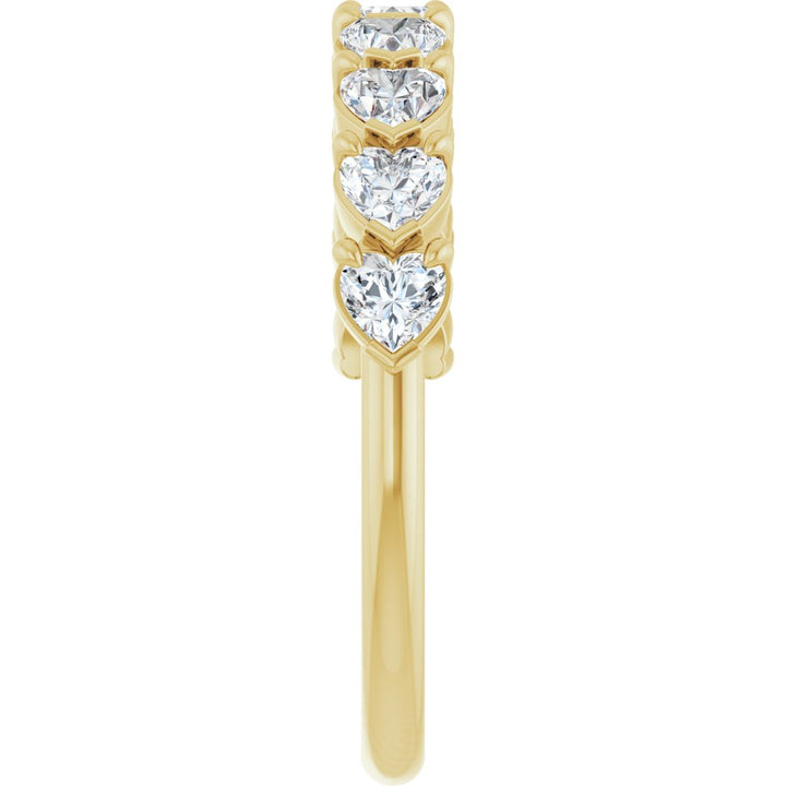 14K Chasing Diamond Hearts Anniversary Band