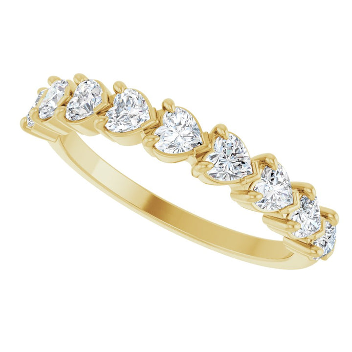 14K Chasing Diamond Hearts Anniversary Band