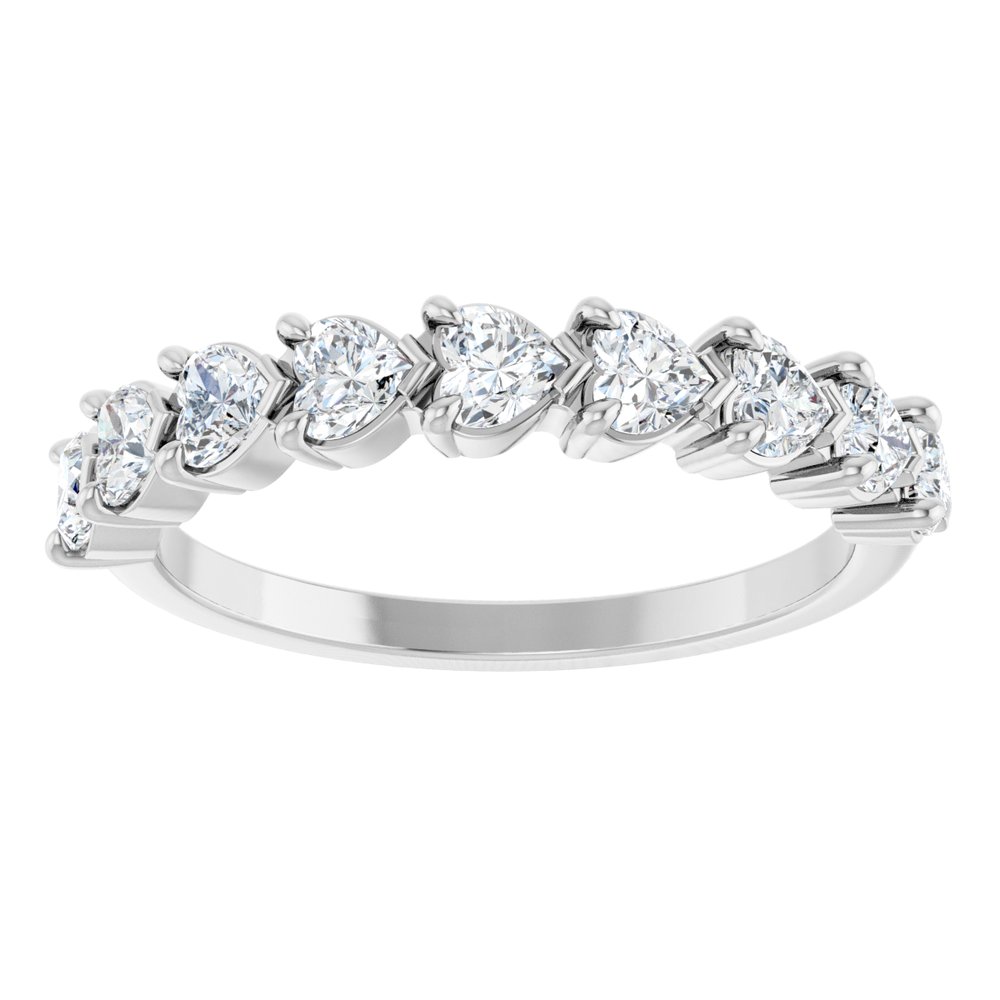 14K Chasing Diamond Hearts Anniversary Band