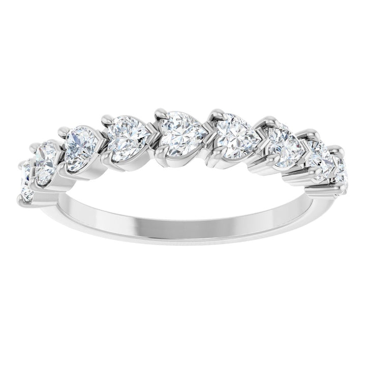 14K Chasing Diamond Hearts Anniversary Band