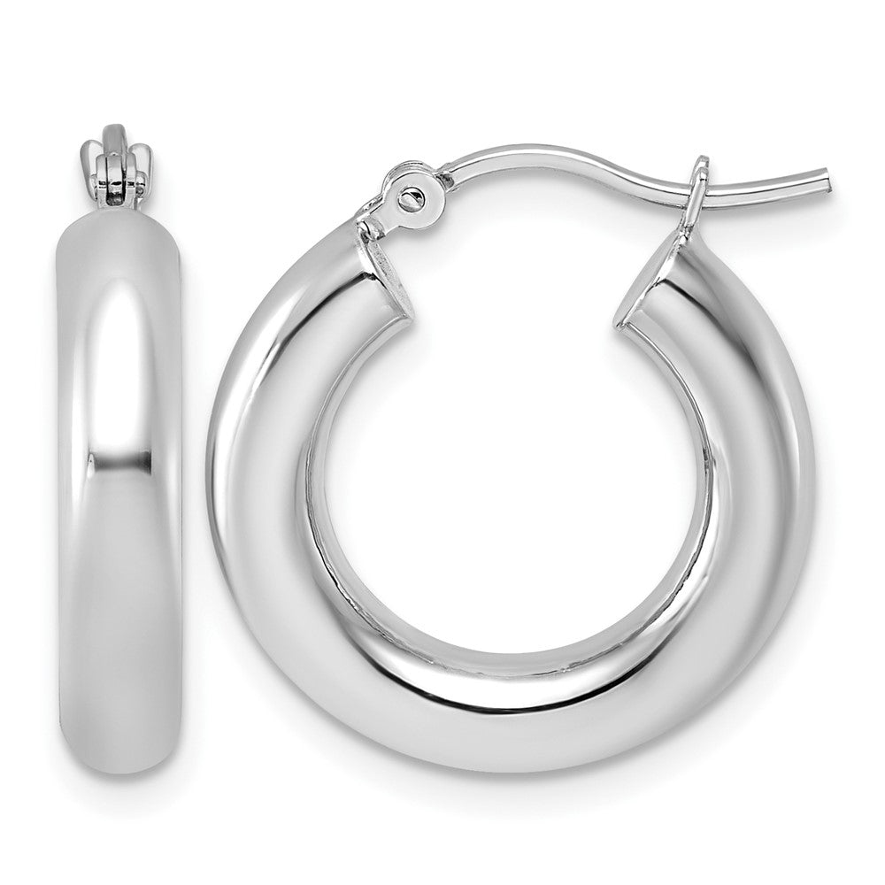 14K Chunky Tube Hoops