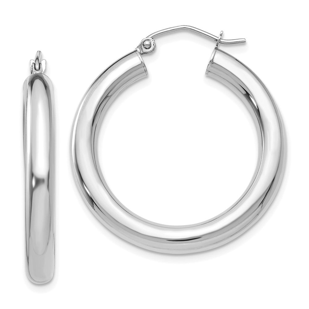 14K Chunky Tube Hoops