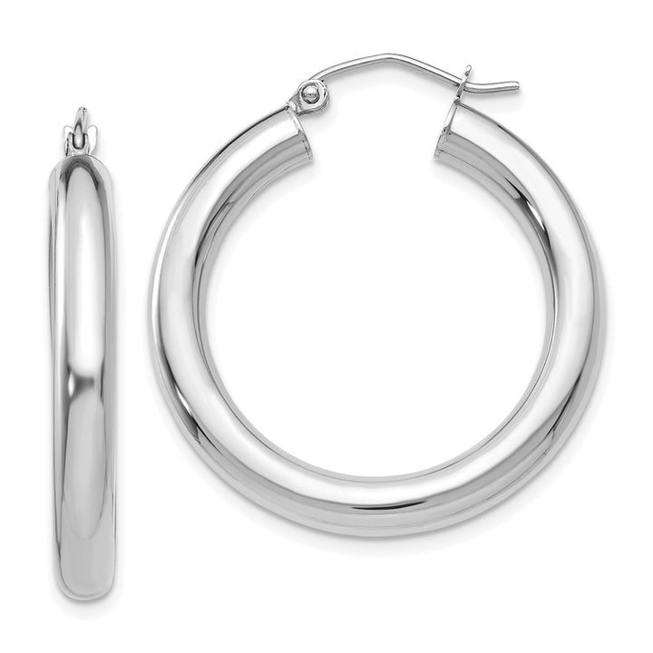 14K Chunky Tube Hoops