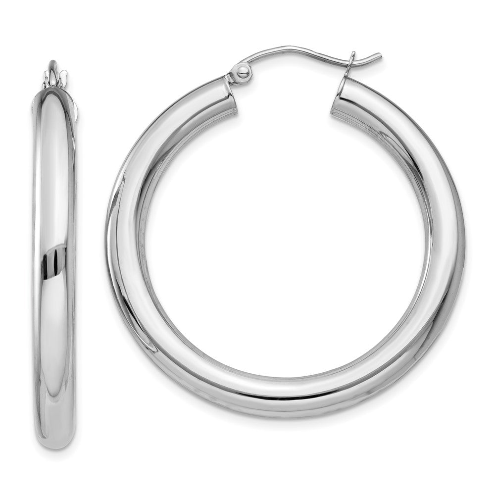 14K Chunky Tube Hoops