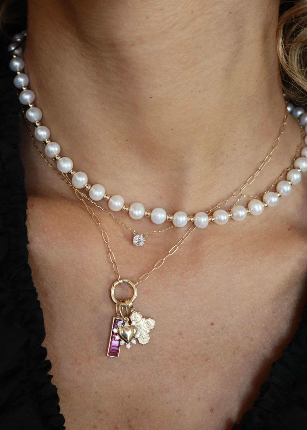 14K Circle Charm Chain Necklace-Embark Fine Jewelry