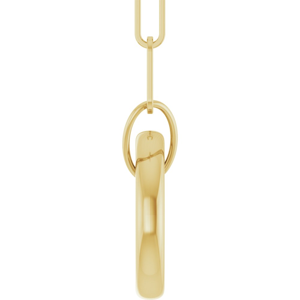 14K Circle Charm Chain Necklace